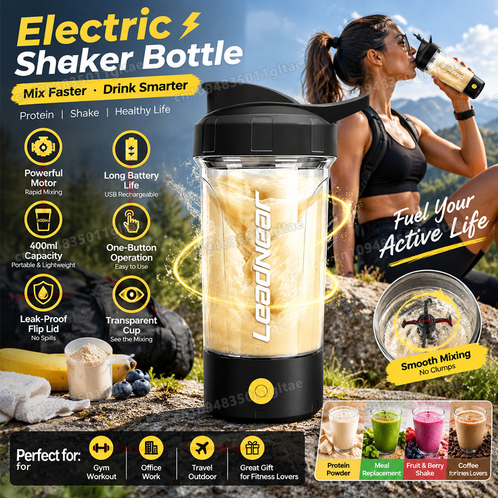 Protein Bar - Frullatore elettrico portatile, bicchiere frullatore per